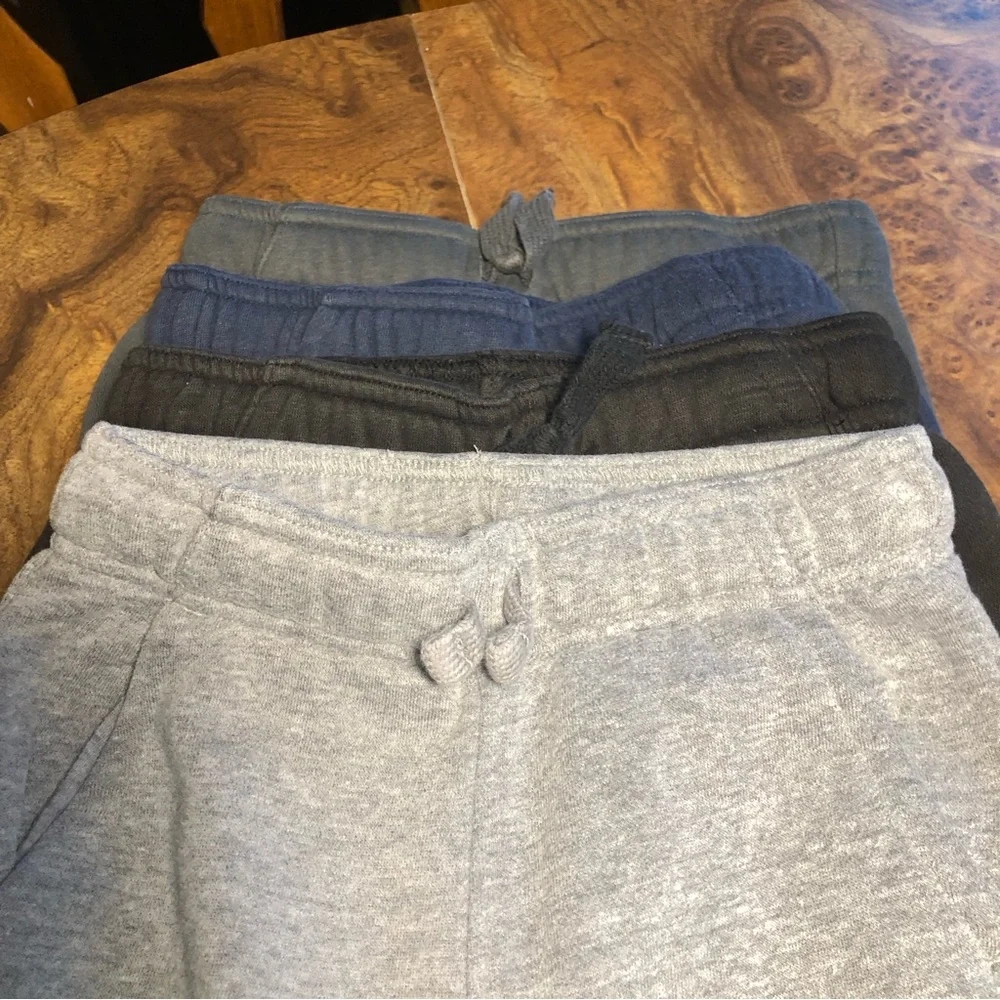 Jumping Beans, boys, sweatpants, dk gray, blue, lit, gray, black 4 pair size 4